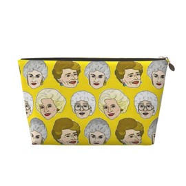 Gol1den Girl1s Illustration in Stay Golden Yellow Travel Toiletry Bag for Women and Men, Water-Resistant Purse Zipper Makeup Cosmetic Pouch Bag Travel Organizer Wash Bag for Accessories,Toiletries