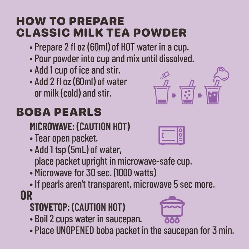 YULU FOODS Instant Bubble Pearls for Taro Milk Tea with