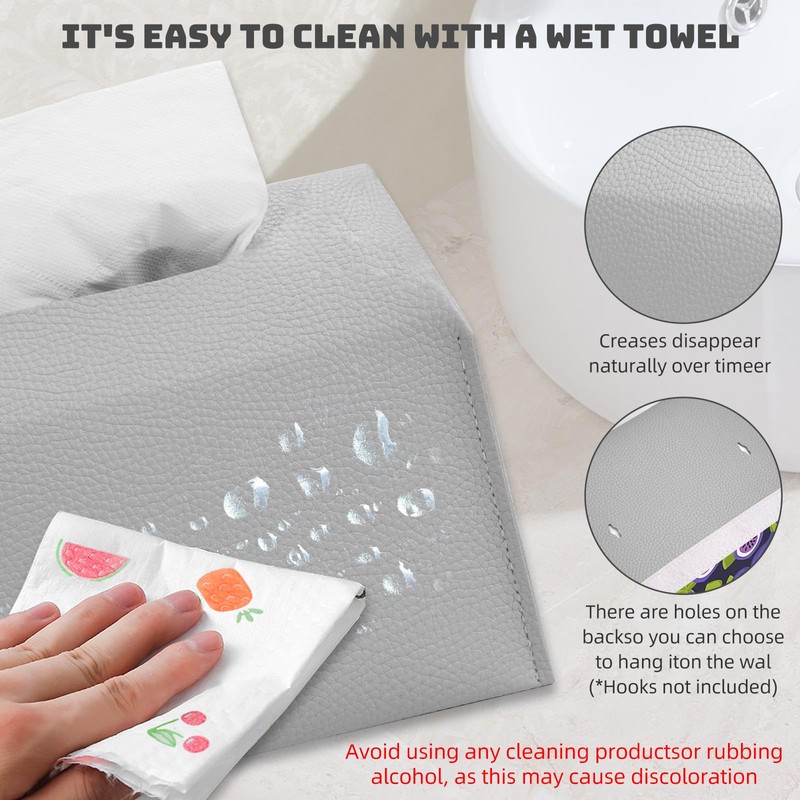 Stylish Tissue Box Cover Holder Compatible with Kleenex Disposable Paper
