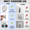 Dntorx Suction Cup Hooks, Silver Stainless Steel Suction Hook for