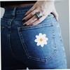 OSALADI 30Pcs Daisy Iron Patches DIY Flower Shape Embroidery Patches