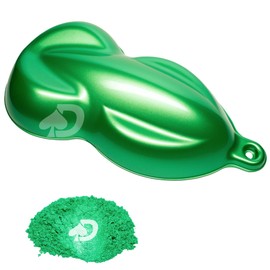 Green Mica Powder Lush Green Pearl 25g | Green Pearl Pigment Powder for Auto Paint | Resin Pigment Powder | Non-Toxic Mica Powder for Paint, Epoxy, Resin, Nail Polish, Arts & Crafts