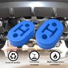 2Pcs Exhaust Hanger Rubber 2 Holes Adjustable Insulator Bushing Rubber