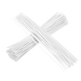 MECCANIXITY 300pcs Twist Ties 6" 0.55inch Reusable Foil Cable Closure Ties Garden Plant Ties for Tying Bread, Candy Bags, Bundle Wires, White