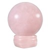 KYEYGWO 4cm Natural Rose Quartz Crystal Ball Decor with Gemstone