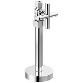 Delta Faucet 1/2" x 3/8" Straight Supply Stop Valve with Contemporary Handle Chrome, Water Shut Off Valve, Brass Shut Off Valve, 1/4 Turn Shut Off Valve, Chrome DT021201