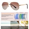 NULOOQ Small Aviator Polarized Sunglasses for Small Face Women Men