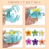 Hebterrka Pack of 12 4cm Flower Hair Clips for Women,