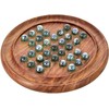 Indian Glance Games Solitaire Board in Wood with Glass Marbles