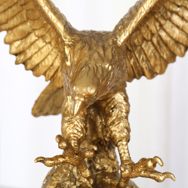 H&W Golden Eagle Statue, Flying Wild Bird Eagle Decorative Bronze