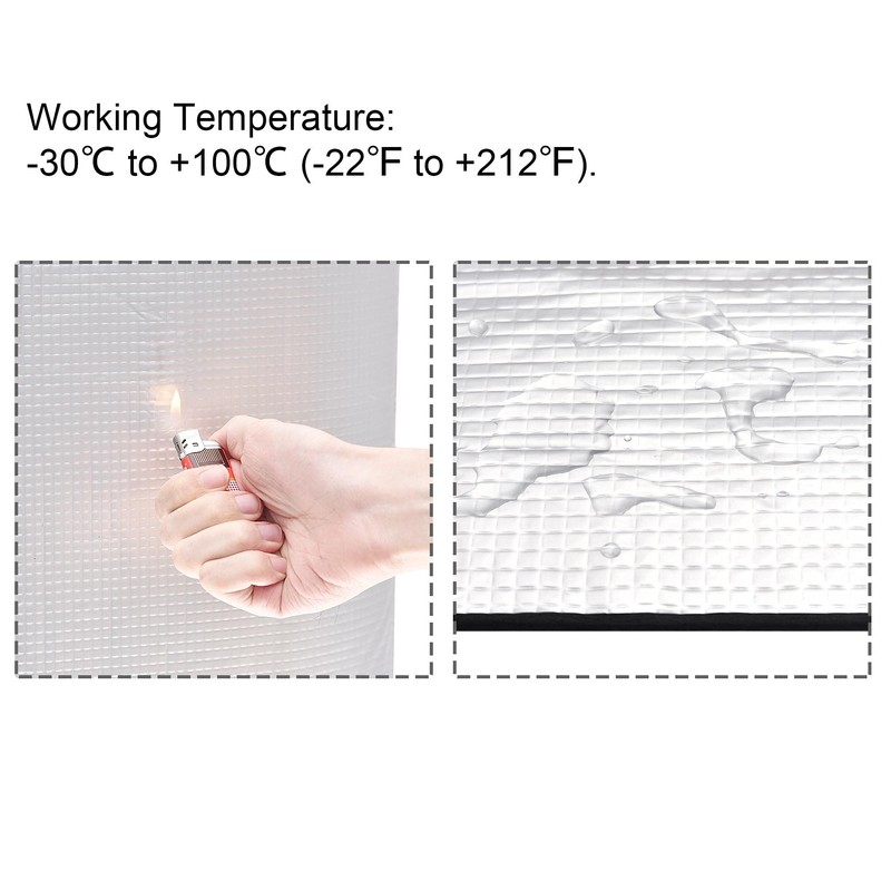 uxcell Insulation Sheet, 2mx0.5mx5mm Non Adhesive Embossed Aluminum Foil Waterproof