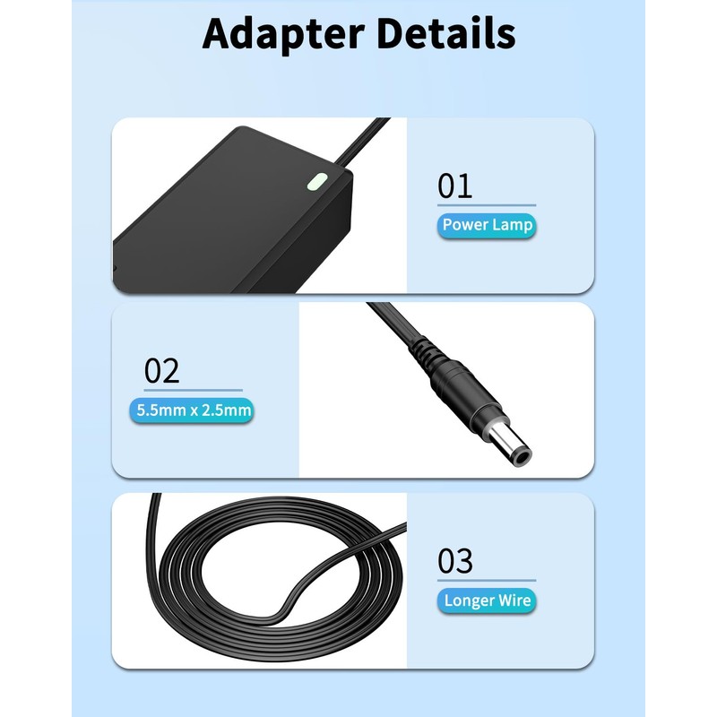 XWNV AC/DC Adapter Charger Compatible with Tanita SC-331 SC-331S Body