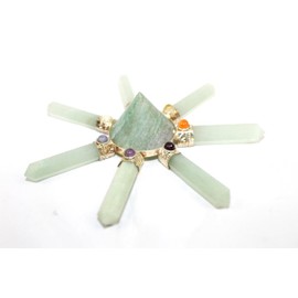 Jet International Green Aventurine 7 Point Chakra Pyramid Generator