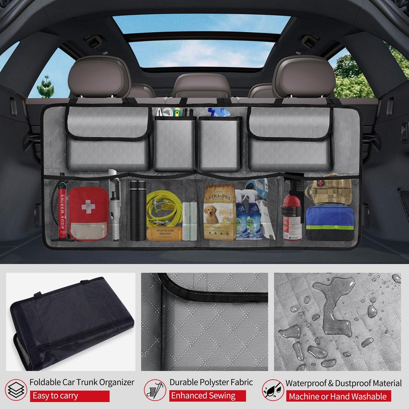 NEWFOM Car Trunk Organizer and Storage, Large Capacity Backseat Hanging