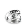 Victorian Claddagh Style Open Wrap Spoon Ring Stainless Steel Band