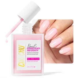 Nail Strengthener for Women: 8 in 1 Natural Nail Hardener Extra Strong and Growth - Pink Nail Polish Hardener Ridge Filler Concealer for Weak and Damaged Nails 15ml