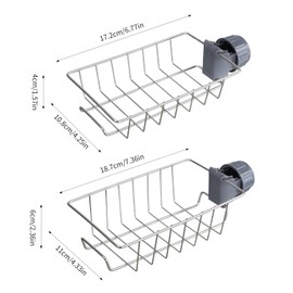 CRESZZLE 2 Stück Duschablage ohne Bohren Edelstahl, Teleskop Duschregal Rostfrei, Duschkorb zum Hängen, Shampoo Halterung, Duschgelhalter, Seifenhalter, Schwammorganizer für 18-25mm Stange