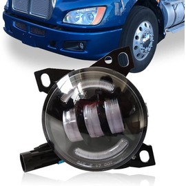 FV FIT Full LED Fog Light for Peterbilt 579 (2013-2015) 587 (2011-2015) & Kenworth T660 Driver/Passenger Side for 2014 2015 2016 2017 2018 2019 2020 2021 Models Truck(HY6304B-DP)