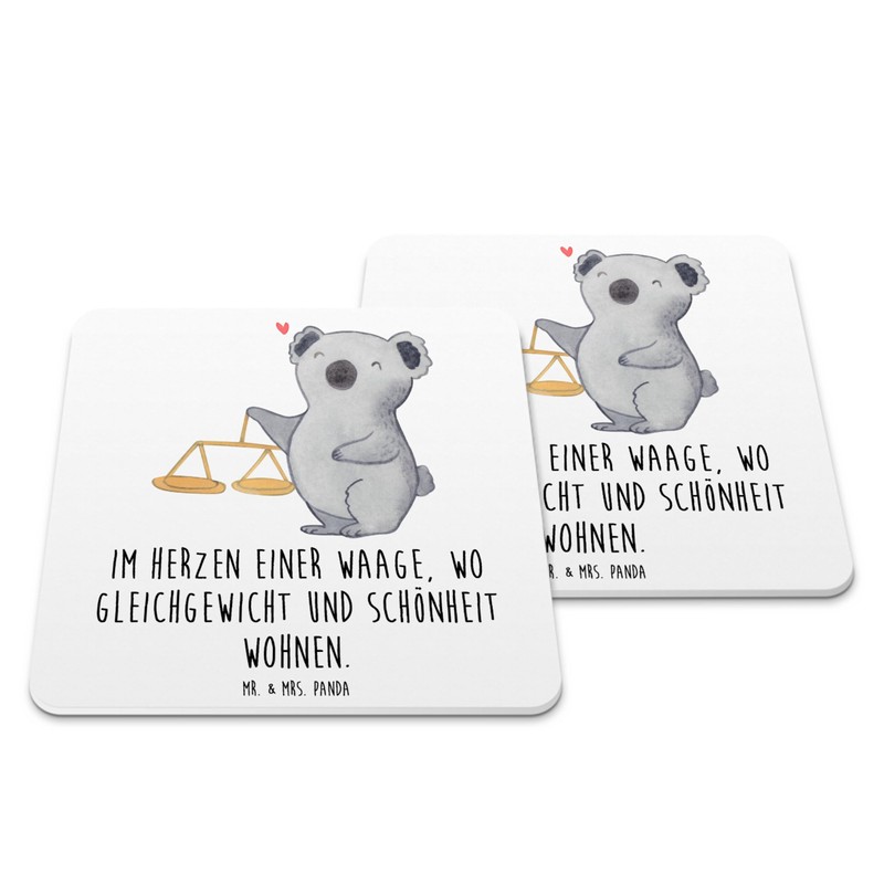 Mr. & Mrs. Panda 10er Set Untersetzer Set Waage Astrologie
