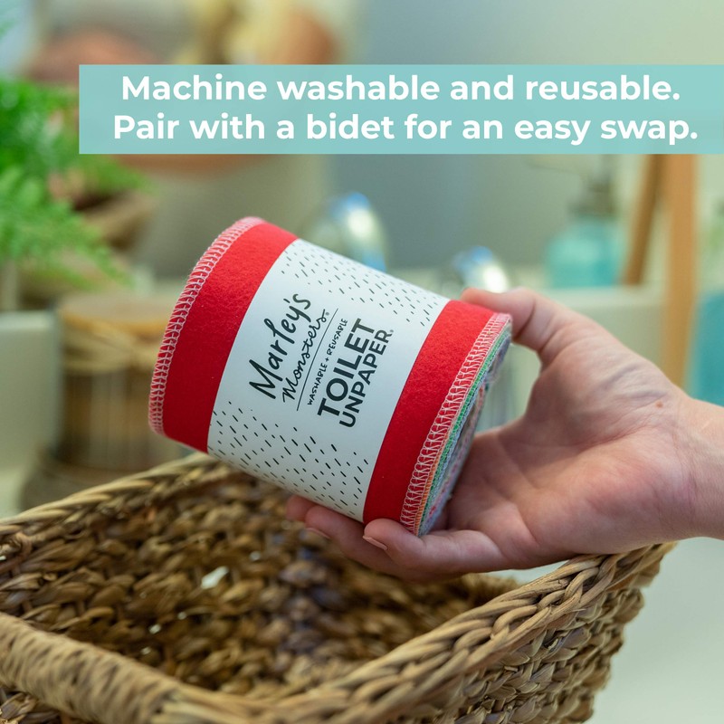 Marley's Monsters Toilet UNpaper - 24 count roll, Reusable Toilet