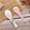 VanEnjoy Set of 4 Chinese/Japanese Ceramic Soup Spoons, Pink Cherry
