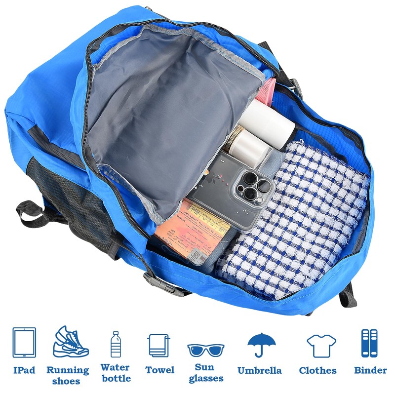 35L Lightweight Foldable Backpack, Packable Backpacks, Hiking Backpack, Ultralight, Waterproof