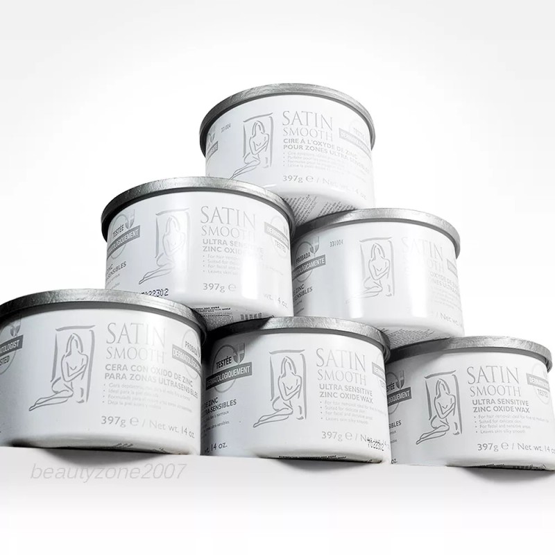 Satin Smooth Zinc Oxide Hair Removal Wax 14oz (Pack of