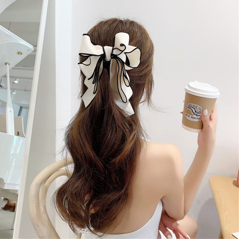 EZ PEACH Ribbon, Banana Clip, Large, Simple, Hair Accessory, Hair
