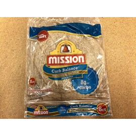 Mission Carb Balance, Whole Wheat, Burrito Size, 8 Per Package, (Pack of 4)