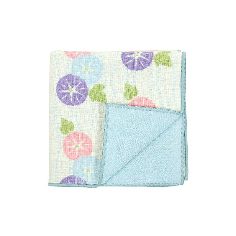 Hamamonyo Washed Towel Handkerchief, Tatewaku Morning Glory, Blue