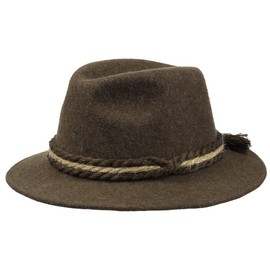 Hutshopping Wool Felt Oktoberfest Hat, Traditional Hat, Alpine Hat, Hiking Hat, brown