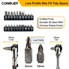 CONQUER 22pc 1/4 Ultra Low Profile Mini Ratchet Close Quarter