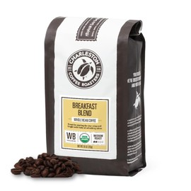 Charleston Coffee Roasters | Specialty Organic Whole Bean Coffee | Hand Picked, Premium Slow Roast | (Breakfast Blend, Medium Roast) 28oz