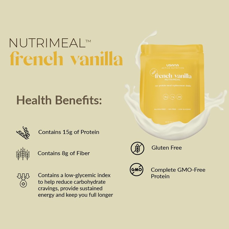 USANA Nutrimeal Meal Replacement Shake - French Vanilla - NON-GMO
