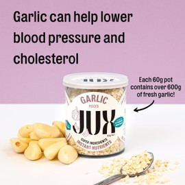 JUX Freeze-Dried Garlic 2-Pack Bundle | 100% Natural & Nutrient-Rich | Rehydrates Instantly for Cooking, Sauces & Garnishing | Long Shelf Life | Equals 600g of Fresh Garlic | No Additives, Vegan