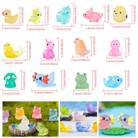 LIINWNIRS 150 Pcs Mini Dinosaur Resin Animals Kit Luminous Tiny Resin Animals Figurines Accessories for Variety Pack for Garden Micro Landscape Aquarium Potted Dollhouse Decor