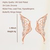 Butterfly Hoop Earrings for Women, 18K Gold Plated Small Gold
