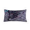 HomeRoots 25 Black Jersey Shore Nighttime Skyline Lumbar Decorative Pillow