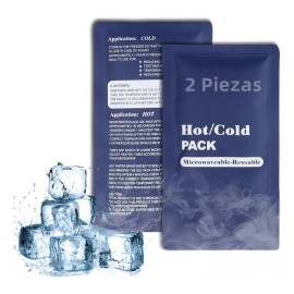 2pc Bolsa Hielo, Bolsas de Gel para Frío y Calor, Envoltorio de Gel Frío Reutilizable,Bolsa de Gel Frio o Calo,Bolsa Hielo para Aliviar el,Ideal para Tratamiento de Dolores y Lesiones(25x13cm)