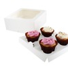 Culpitt 4 Hole Cupcake Box, 5 Pack, White Cupcake Boxes