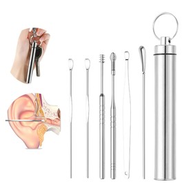 UNIVERSOENLÍNEA.COM Kit 6 Herramientas Para Limpieza De Oídos Kit Quitar Cera Del Oído Kit de Eliminación de Cera de Orejas Kit de Herramientas de Limpieza