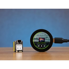 Seeed Studio Round Display for XIAO - 1.3" Round Touch Screen, 240×240 Resolution, 65K Colors, RTC, Charging IC, TF Card Slot, JST 1.25 Port, All XIAO Compatible, HMI, Smart Home,