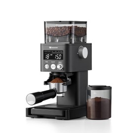 MOKKOM Coffee Grinder Electric with Scale, Conical Burr Coffee Grinder for Espresso, 31 Grind Settings, Anti-Static Coffee Bean Grinder, Grind by Weight for Espresso, Pour Over & French Press, Black