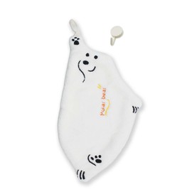 HDKBIG Drawstring Towel Loop Towel for Boys Girls Loop Hand Towel with Loop (White)