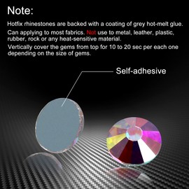 Jollin Hot Fix Crystal Flatback Rhinestones Round Diamond Glass Gems 4.8mm(20ss, 1440pcs, Crystal AB)