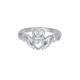 Elli 0608862715 Women's Ring Heart Claddagh 925 Sterling Silver Heart Cut, Silver, Silver
