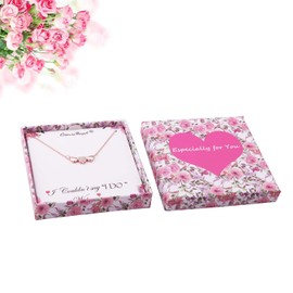 uqvn Rose Gold 3 Heart Necklace for Friends Bridesmaid