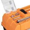 Torin 17-Inch Plastic Tool Box,3-Tiers Multi-Function Storage Portable Toolbox Organizer,