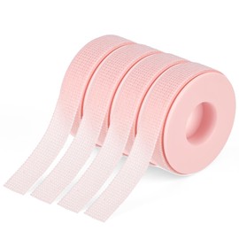 PE Lash Tapes Lash 4 Rolls Tape for Eyelash Extensions Adhesive Micropore Breathable Pink Eyelashs Extension Tapes Eyelash Transplantation Eyelashs Technology Multi-functional Tape - 9 Meter/10 Yard