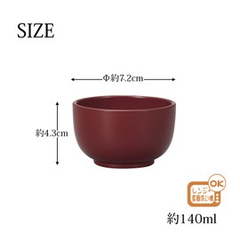 Miyamoto Sangyo Sangyo Mini Bowl, Clean Coat Processing, Vermilion, Approx. 5.1 fl oz (140 ml)